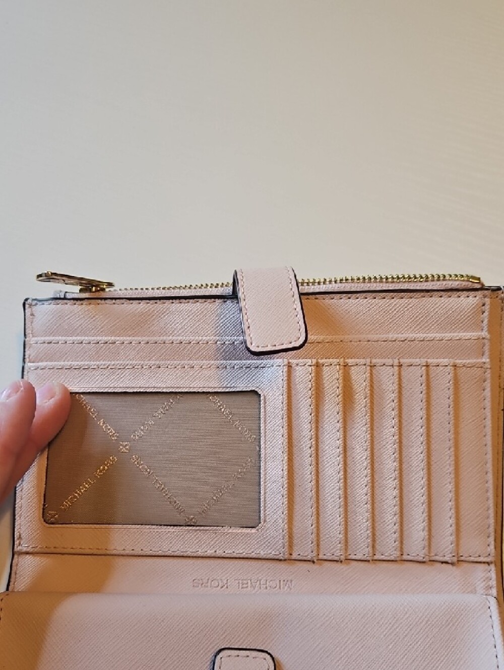 Michael Kors Pink Saffiano Wristlet Wallet with Gold Hardware - Picture 7 of 7